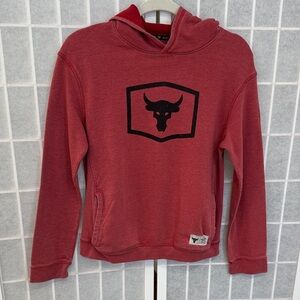 Under Armour Boys Project Rock Warm-Up Hoodie Red Size YXL